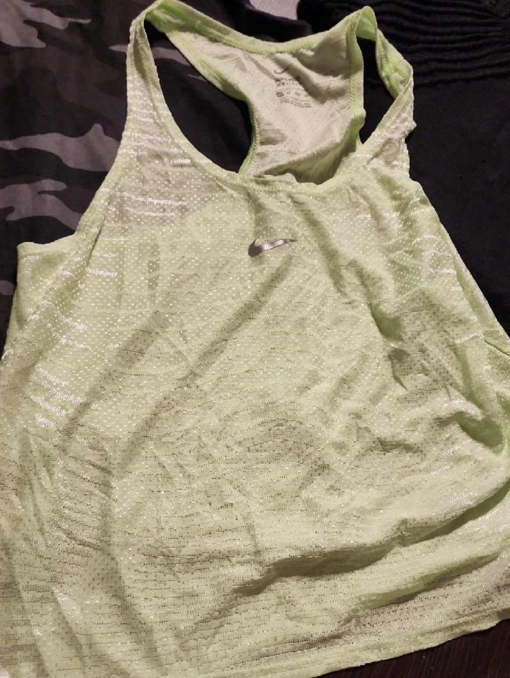 Nike Neon Green Racerback Performance Tank - Picture 2 of 6